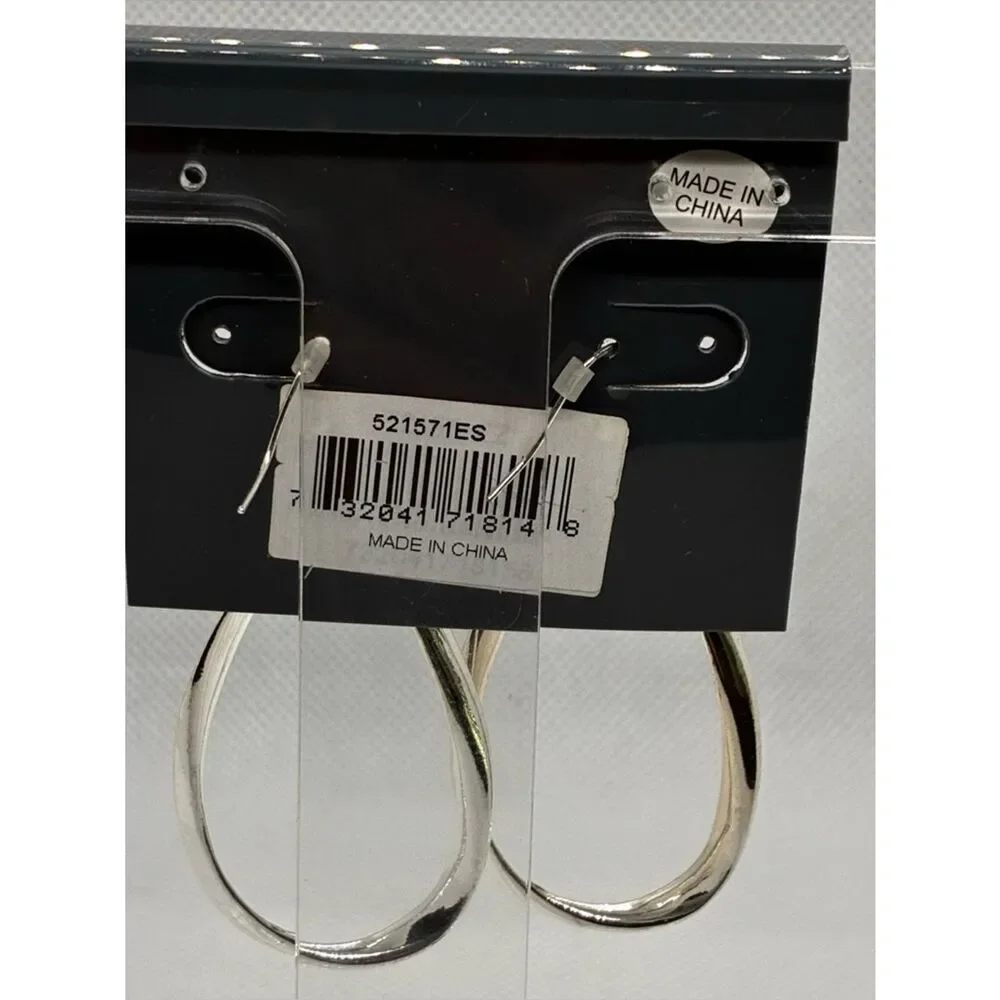 3For$20 Silver-Tone Blue Evil Eye Dangle Hoop Earrings - Women Jewelry